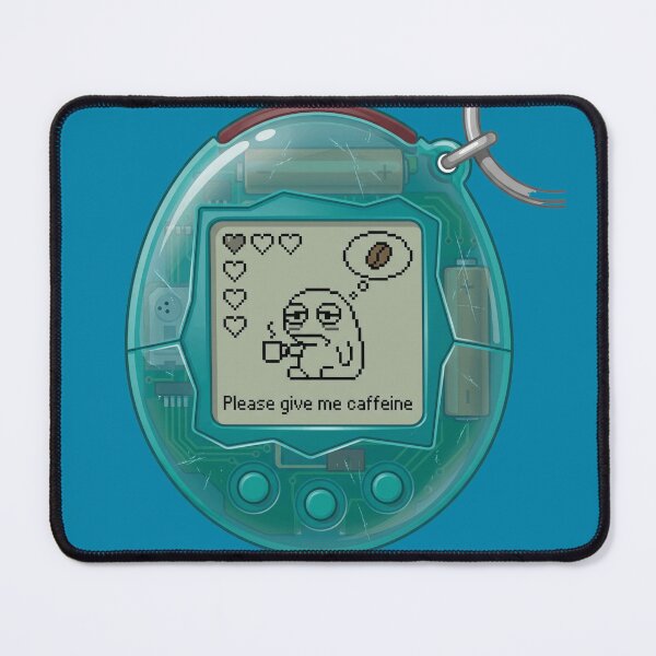 Item preview, Feed Me Caffeine Exhausted Cyber Pet 90s Nostalgia designed and sold by Retro Mood Co.
