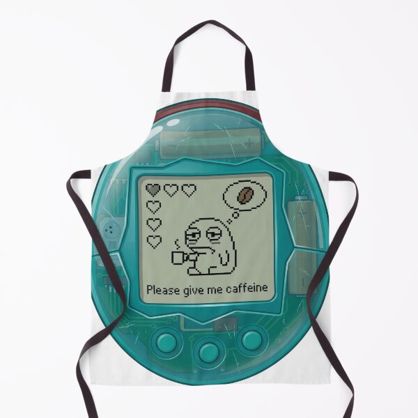 Item preview, Feed Me Caffeine Exhausted Cyber Pet 90s Nostalgia designed and sold by Retro Mood Co.