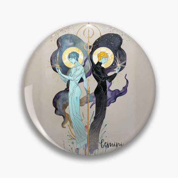 Item preview, Gemini Twin Souls | Celestial Zodiac Fantasy Art designed and sold by KomoFrames.
