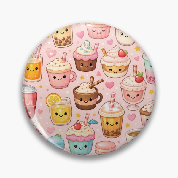 Item preview, Kawaii food Pattern | Cute Pastel Beverage Illustration designed and sold by Aramdesing.