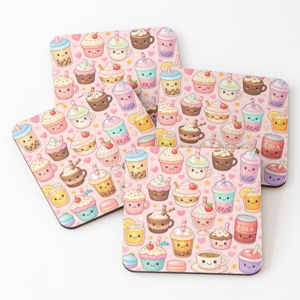 Item preview, Kawaii food Pattern | Cute Pastel Beverage Illustration designed and sold by Aramdesing.