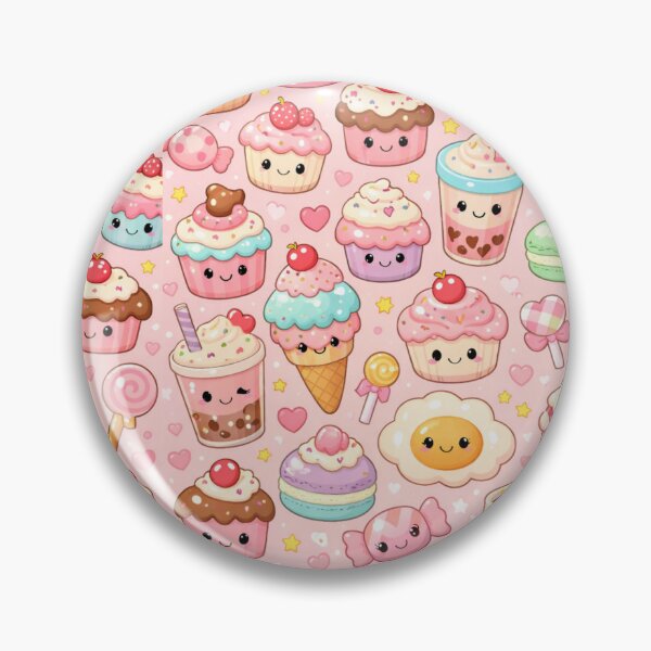 Item preview, Kawaii food Pattern | Cute Pastel Dessert Illustration designed and sold by Aramdesing.