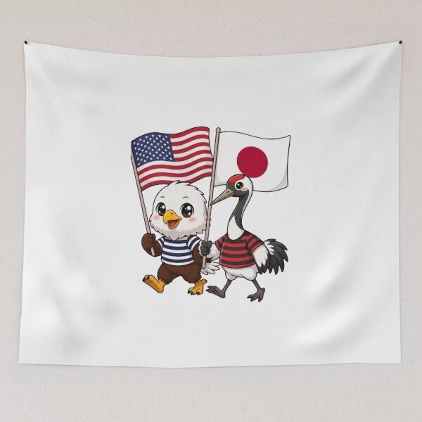 Item preview, The American eagle and its friend, the Japanese crane designed and sold by SE213.