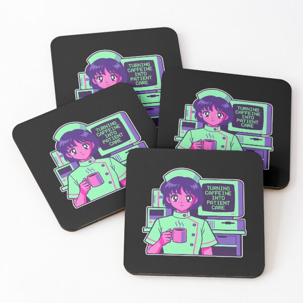 Item preview, Nurse Fuel Sticker - Turning Caffeine Into Patient Care - Synthwave Art designed and sold by Osmose-Studio.
