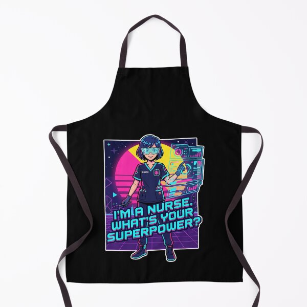 Item preview, Funny Nurse Superpower Sticker - Retro Synthwave Anime - Nursing Gift designed and sold by Osmose-Studio.