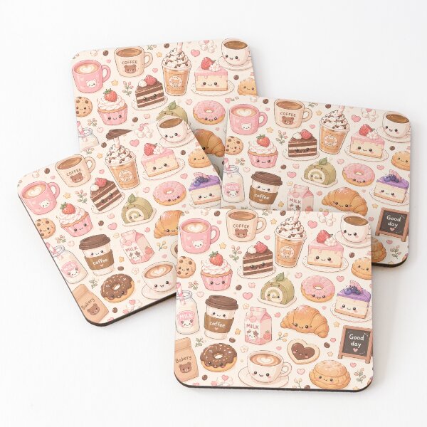 Item preview, Kawaii food pattern Seamless Pattern | Cute Cozy Dessert Aesthetic designed and sold by Aramdesing.
