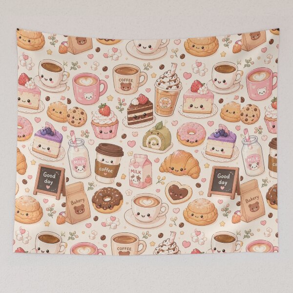 Item preview, Kawaii food pattern Seamless Pattern | Cute Cozy Dessert Aesthetic designed and sold by Aramdesing.