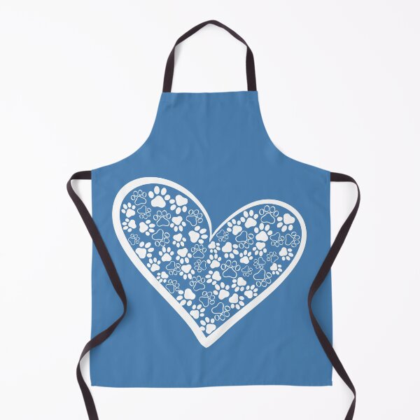 Item preview, Heart full of white paw prints designed and sold by Doodles Down South.