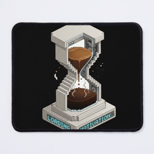 Item preview, Loading Motivation Retro Pixel Hourglass Coffee designed and sold by Retro Mood Co.