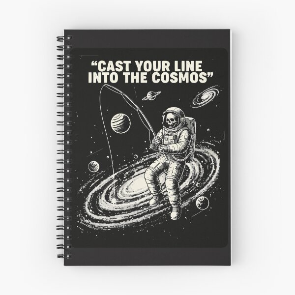Item preview, "Cast Your Line Into The Cosmos" Surreal Astronaut Space Art designed and sold by Cipher & Soul.