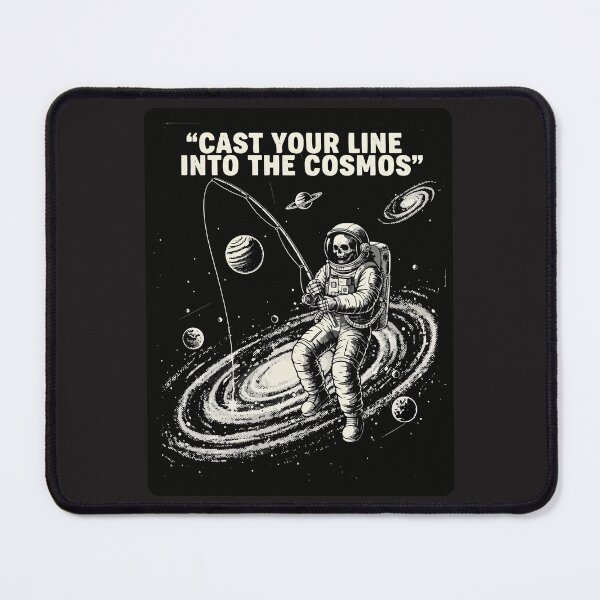 Item preview, "Cast Your Line Into The Cosmos" Surreal Astronaut Space Art designed and sold by Cipher & Soul.