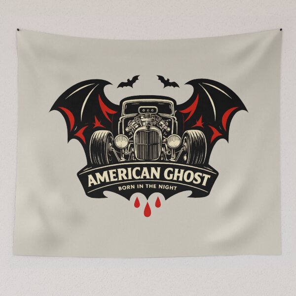 Item preview, American Ghost Vintage Hot Rod Badge designed and sold by Retro Arabica.