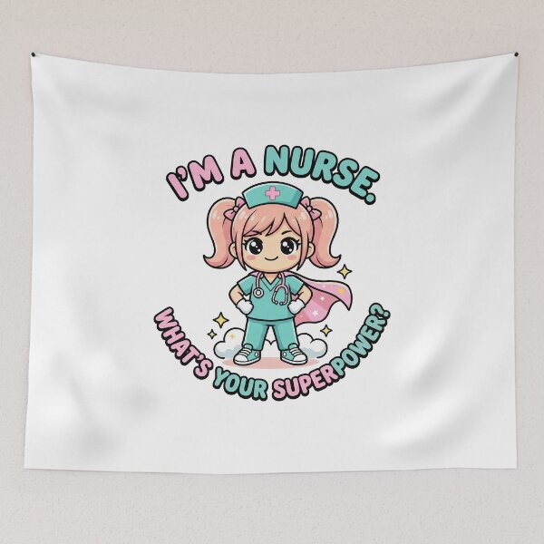 Item preview, Cute Nurse Superpower Sticker - Kawaii Chibi Anime - Nursing Student Gift designed and sold by Osmose-Studio.