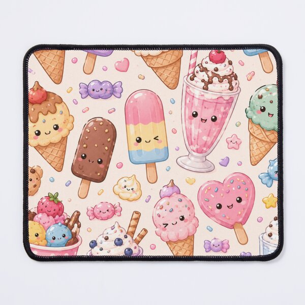 Item preview, Kawaii food pattern  Party ice Seamless Pattern | Cute Pastel Dessert Aesthetic designed and sold by Aramdesing.