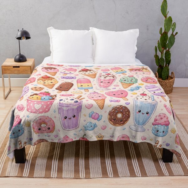 Item preview, Kawaii food pattern  Party ice Seamless Pattern | Cute Pastel Dessert Aesthetic designed and sold by Aramdesing.