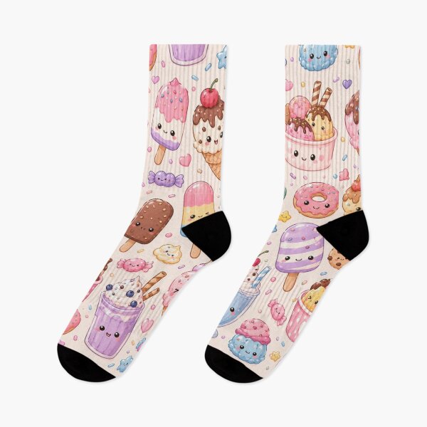 Item preview, Kawaii food pattern  Party ice Seamless Pattern | Cute Pastel Dessert Aesthetic designed and sold by Aramdesing.