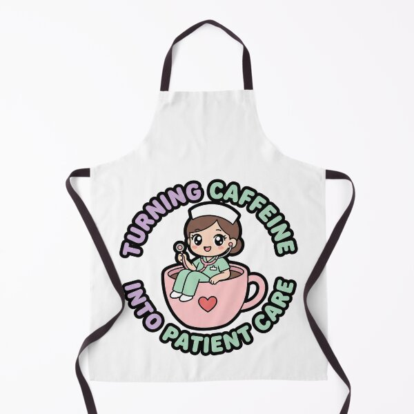 Item preview, Cute Nurse Coffee Sticker - Turning Caffeine Into Patient Care - Kawaii Chibi designed and sold by Osmose-Studio.