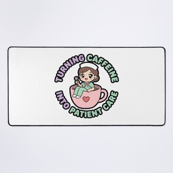 Item preview, Cute Nurse Coffee Sticker - Turning Caffeine Into Patient Care - Kawaii Chibi designed and sold by Osmose-Studio.
