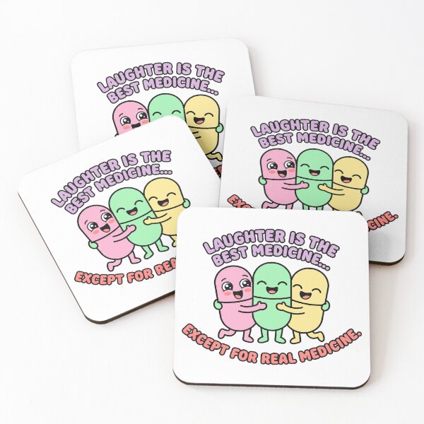 Item preview, Kawaii Medicine Sticker - Laughter Is The Best Medicine - Cute Sarcastic Pills designed and sold by Osmose-Studio.