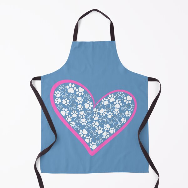 Item preview, Pink Heart full of white paw prints designed and sold by Doodles Down South.