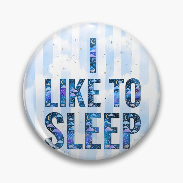Item preview, Whimsical starry sky, titled "I like to sleep", with decorative wavy frame. designed and sold by VibranPalette.