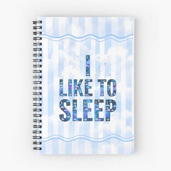 Item preview, Whimsical starry sky, titled "I like to sleep", with decorative wavy frame. designed and sold by VibranPalette.
