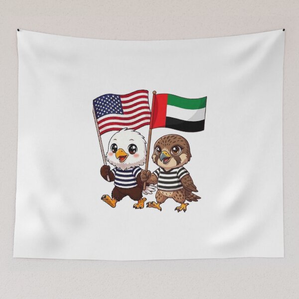 Item preview, The American eagle and its friend, the falcon of the Emirates designed and sold by SE213.