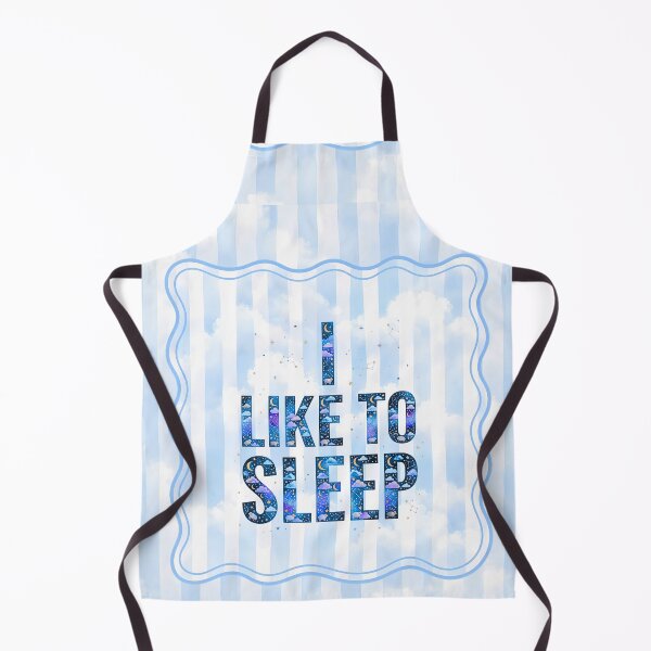 Item preview, Whimsical starry sky, titled "I like to sleep", with decorative wavy frame. designed and sold by VibranPalette.