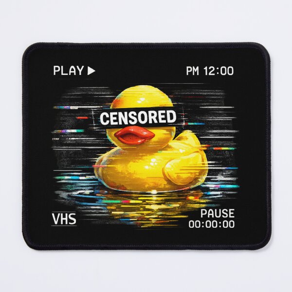 Item preview, Censored Rubber Duck - VHS Glitch Retro Aesthetic designed and sold by SidTastic .