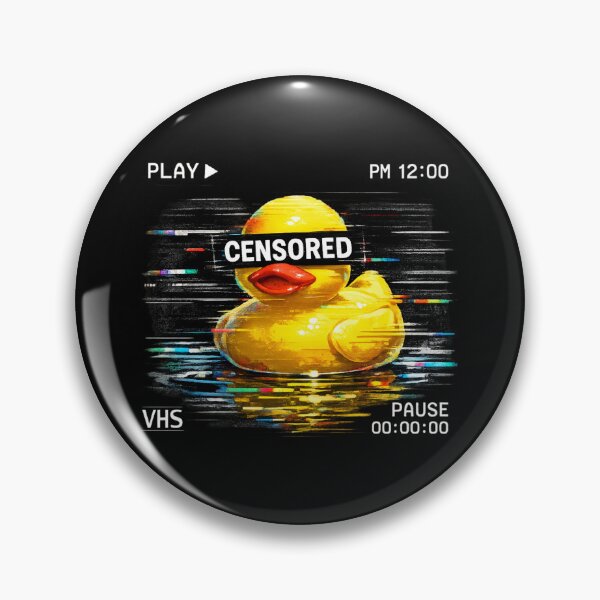Item preview, Censored Rubber Duck - VHS Glitch Retro Aesthetic designed and sold by SidTastic .