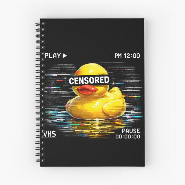 Item preview, Censored Rubber Duck - VHS Glitch Retro Aesthetic designed and sold by SidTastic .