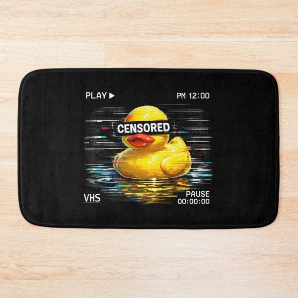 Item preview, Censored Rubber Duck - VHS Glitch Retro Aesthetic designed and sold by SidTastic .