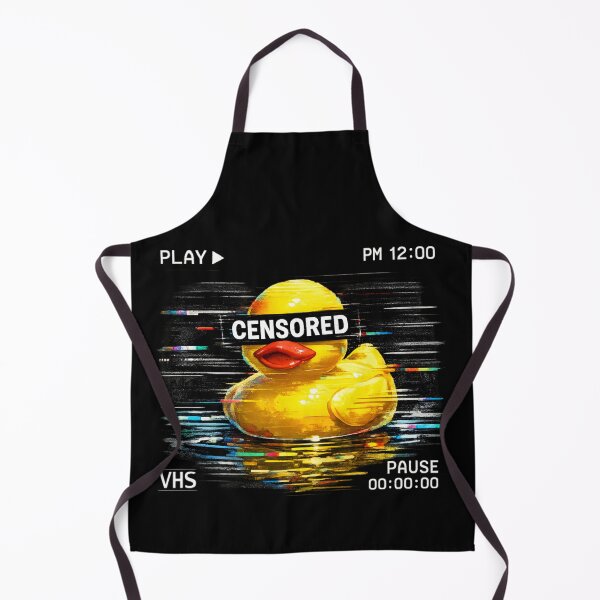 Item preview, Censored Rubber Duck - VHS Glitch Retro Aesthetic designed and sold by SidTastic .