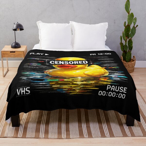 Item preview, Censored Rubber Duck - VHS Glitch Retro Aesthetic designed and sold by SidTastic .