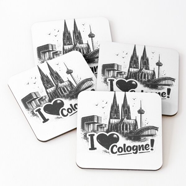 Item preview, I love Cologne skyline designed and sold by Stickimaison.