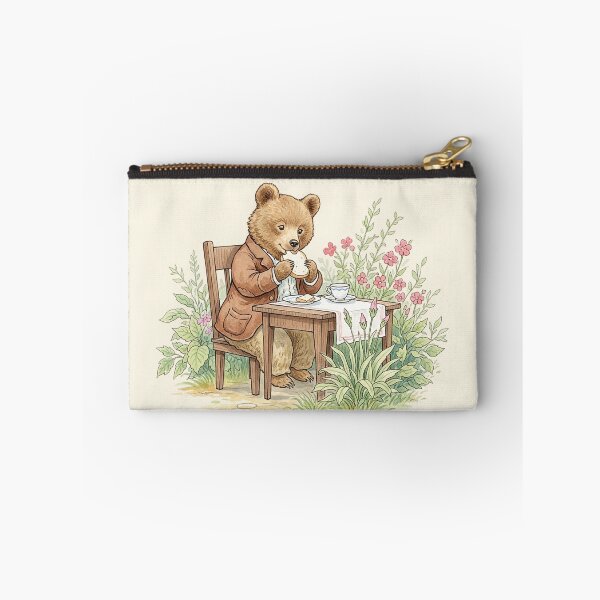 Item preview, Cozy Vintage Bear Having Tea and Toast Illustration designed and sold by Pasteltone.