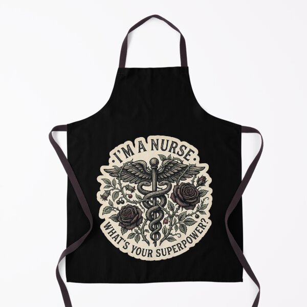 Item preview, Gothic Nurse Superpower Sticker - Dark Botanical Caduceus - Medical Art designed and sold by Osmose-Studio.