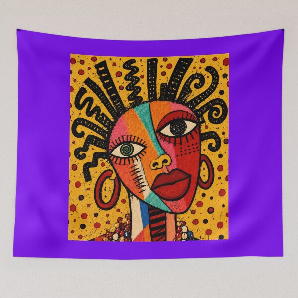 Item preview, Afro-Cuban Cubist Pop Art Portrait designed and sold by ZunZunArt.