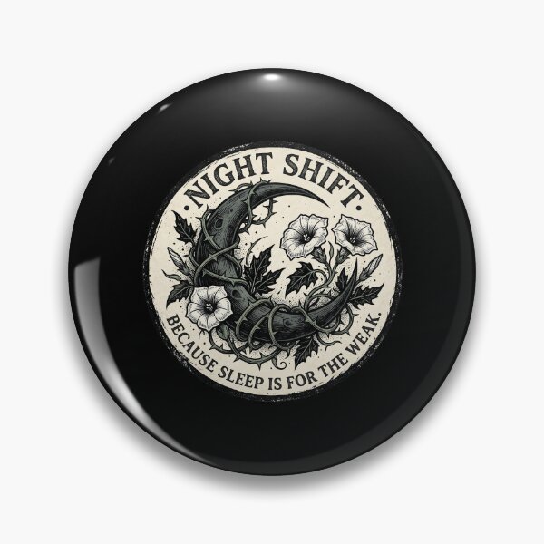 Item preview, Gothic Night Shift Nurse Sticker - Dark Moonflower Art - Nightshift Gift designed and sold by Osmose-Studio.