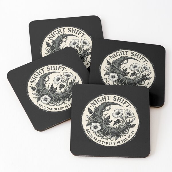Item preview, Gothic Night Shift Nurse Sticker - Dark Moonflower Art - Nightshift Gift designed and sold by Osmose-Studio ⭐⭐⭐⭐⭐.