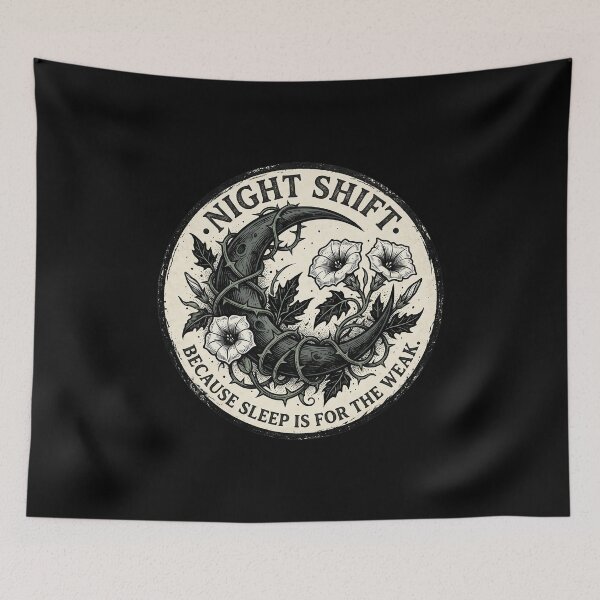 Item preview, Gothic Night Shift Nurse Sticker - Dark Moonflower Art - Nightshift Gift designed and sold by Osmose-Studio.