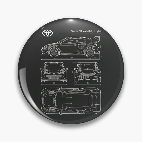 Item preview, Toyota GR Yaris Rally1 Hybrid Blueprint Technical Race Car Outline designed and sold by Motorline44.