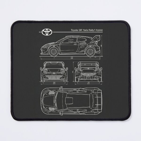 Item preview, Toyota GR Yaris Rally1 Hybrid Blueprint Technical Race Car Outline designed and sold by Motorline44.