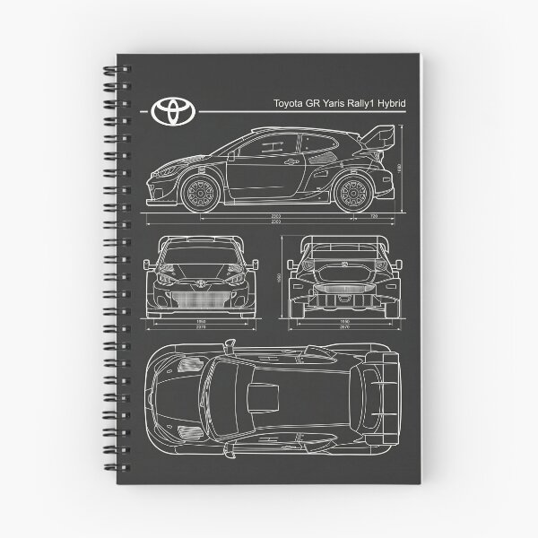 Item preview, Toyota GR Yaris Rally1 Hybrid Blueprint Technical Race Car Outline designed and sold by Motorline44.