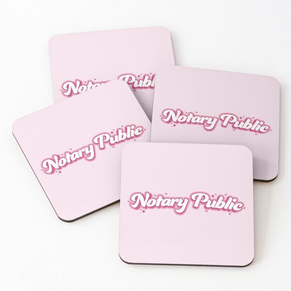 Item preview, Cute Pink Notary Public Design designed and sold by NotaryLife.