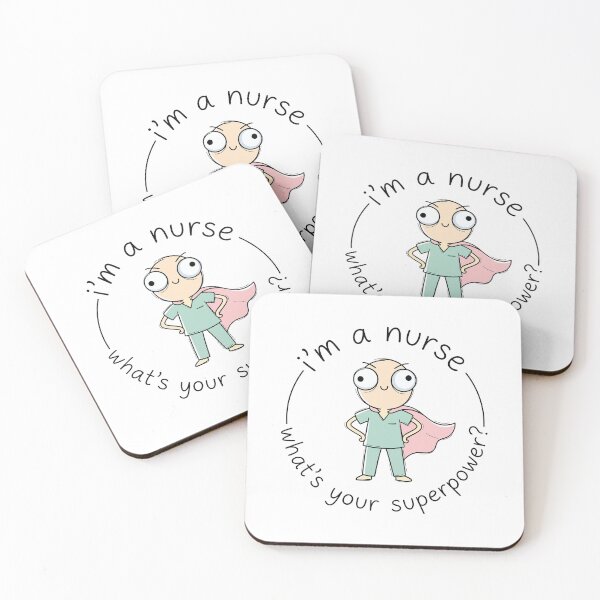 Item preview, Cute Nurse Superpower Sticker - im a nurse whats your superpower - Goofy Art designed and sold by Osmose-Studio.