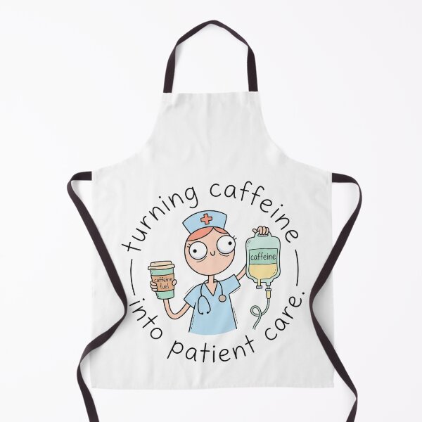 Item preview, Funny Nurse Coffee Sticker - turning caffeine into patient care - Goofy Doodle designed and sold by Osmose-Studio.