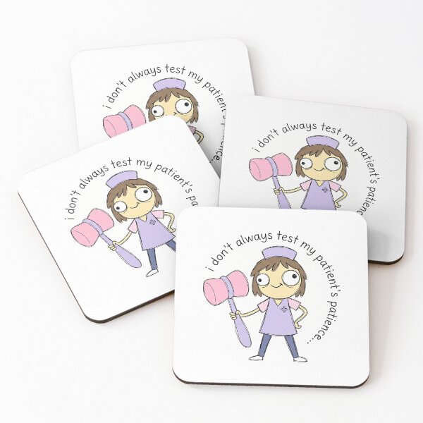 Item preview, Funny Nurse Patience Sticker - test my patients patience - Goofy Doodle Art designed and sold by Osmose-Studio ⭐⭐⭐⭐⭐.