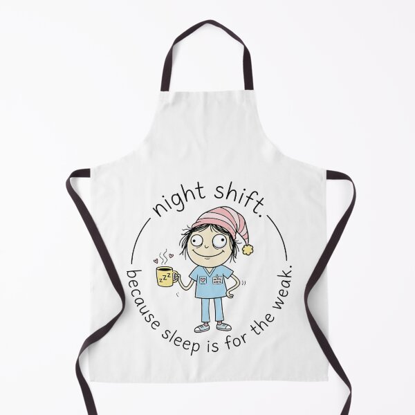Item preview, Funny Night Shift Nurse Sticker - sleep is for the weak - Goofy Doodle Art designed and sold by Osmose-Studio ⭐⭐⭐⭐⭐.