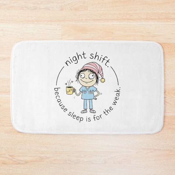 Item preview, Funny Night Shift Nurse Sticker - sleep is for the weak - Goofy Doodle Art designed and sold by Osmose-Studio.